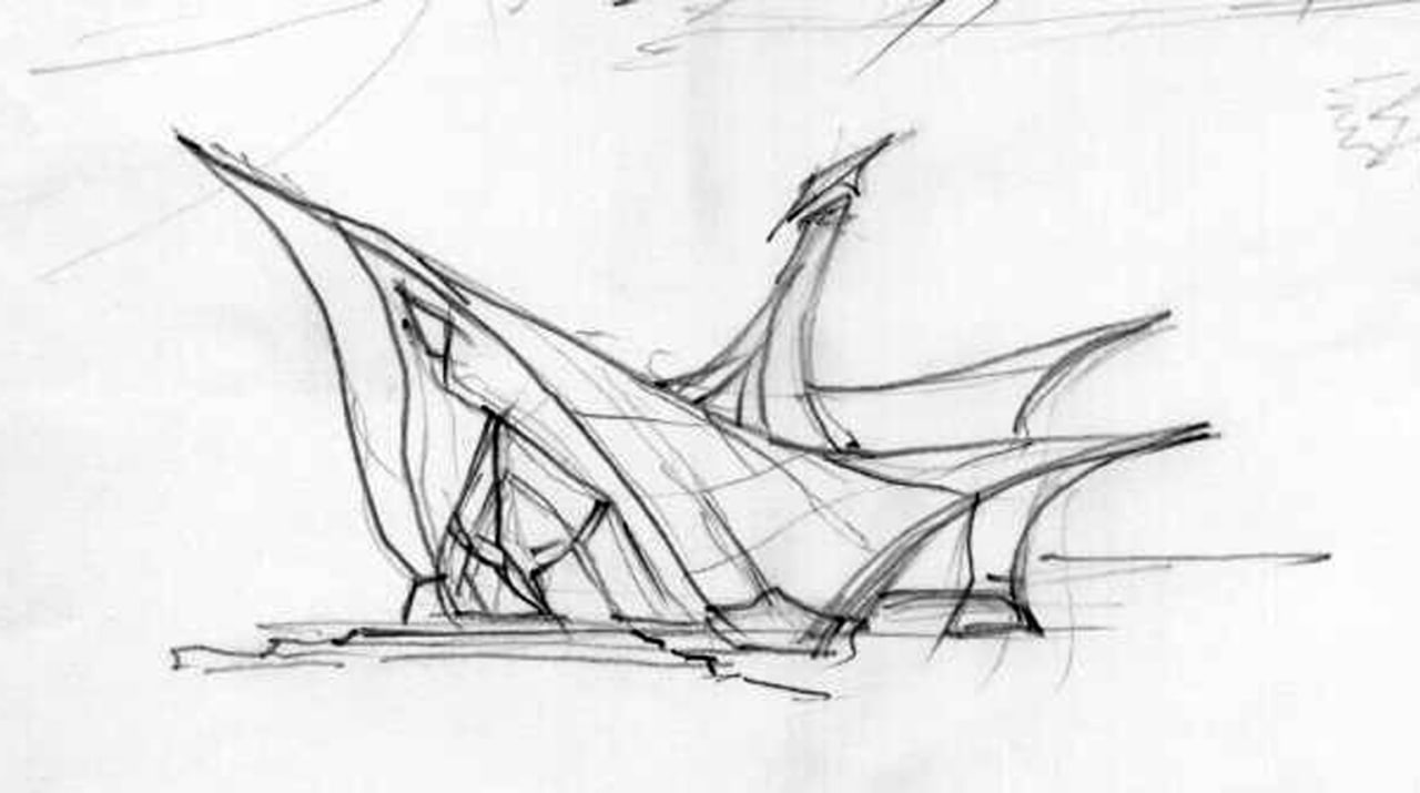 эскиз полученный из ручного наброска идеи