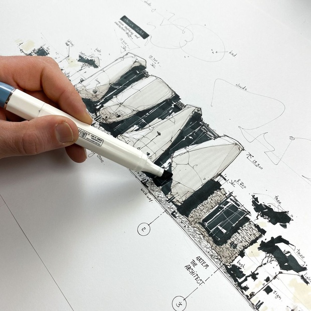 Автор этого архитектурного скетча - Artem the Architect