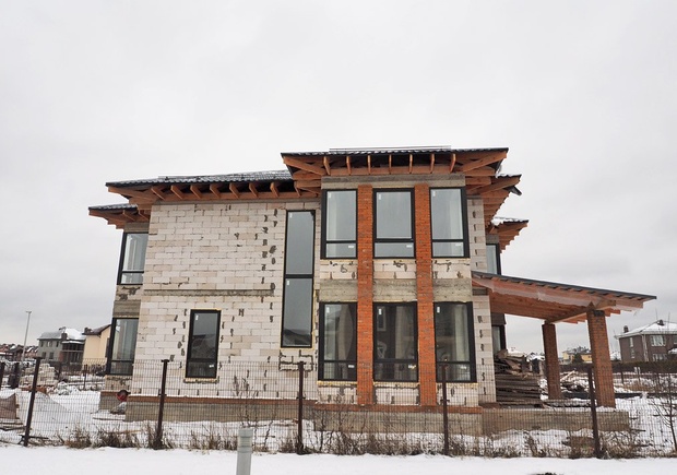 Фотография газобетонного дома в КП Новорижский из нашего архива 2020