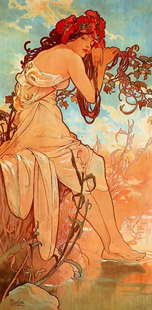 Альфонс Муха. Декоративное панно в интерьере. 1903 г.