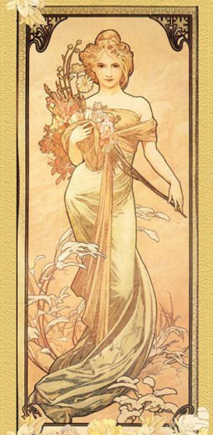 Альфонс Муха. Декоративное панно в интерьере. 1905 г.