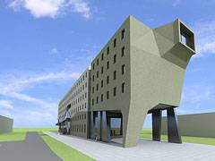 Офисное здание г. Щербинка. Общий вид. Архитектор Евмененко Дмитрий.