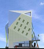 Офисное здание г. Щербинка. Фасад.  Архитектор Евмененко Дмитрий.