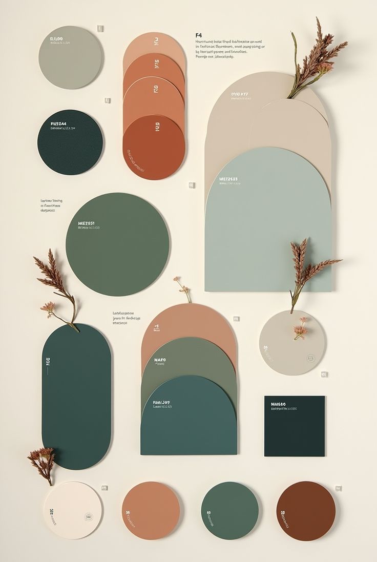 Палитра гармоничного сочетания цветов для дизайна интерьера №130