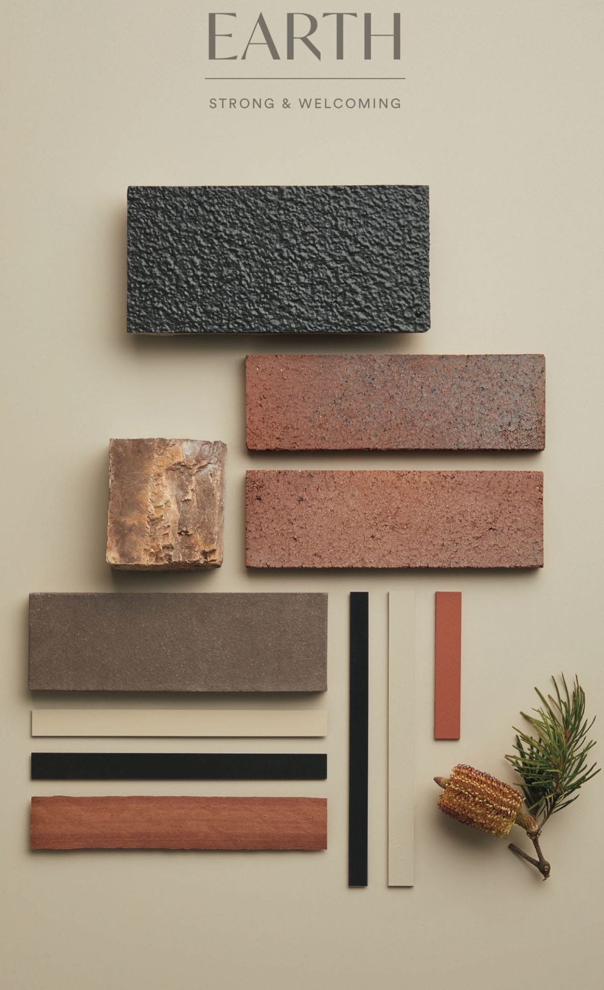 Коллекция материалов для отделки фасада в цвете терракота №143