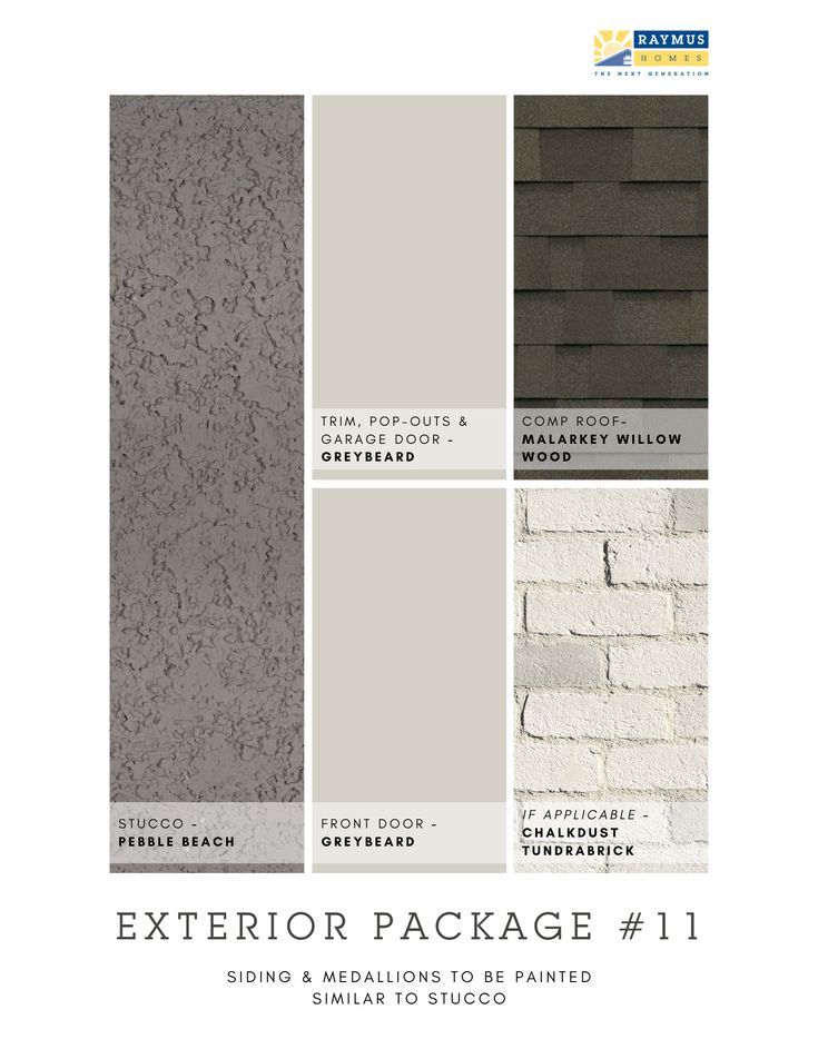 Вариант сочетания фасадных материалов №37