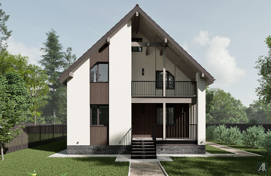 Задний фасад дома