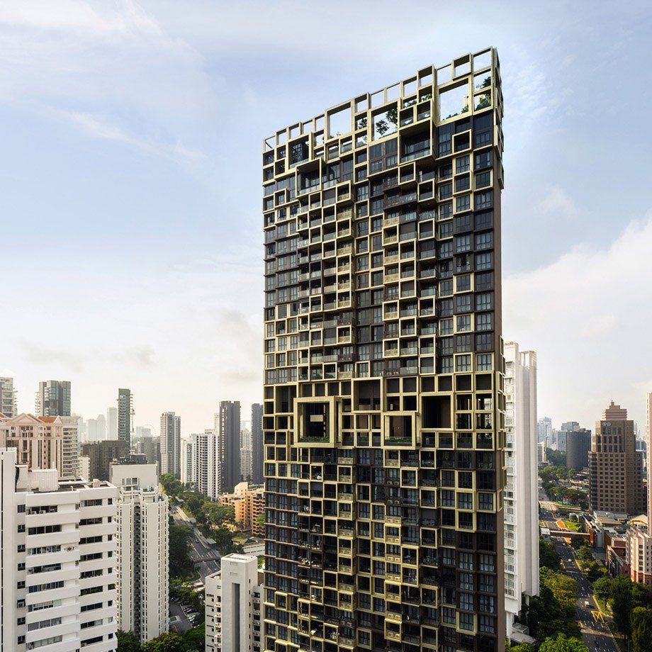 Фотография фасада одной из сингапурских башен