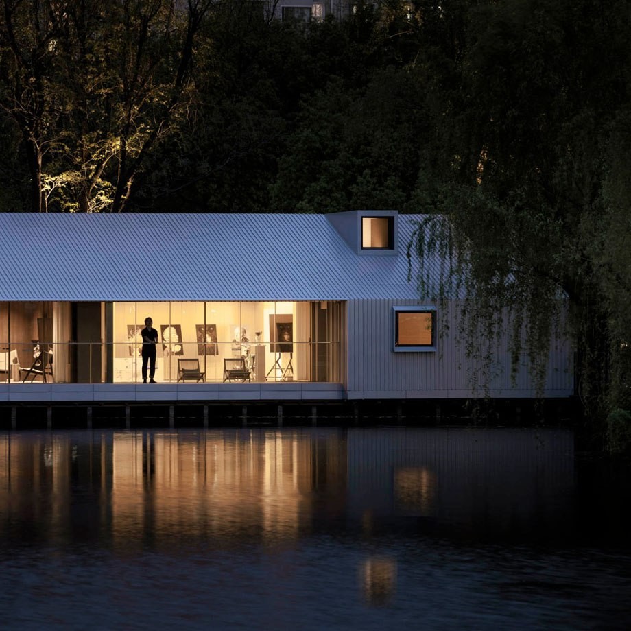 Архитектура в гармонии с природой - дом у озера от Wutopia Lab