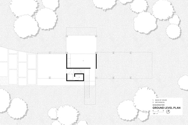 План этажа дома на уровне земли