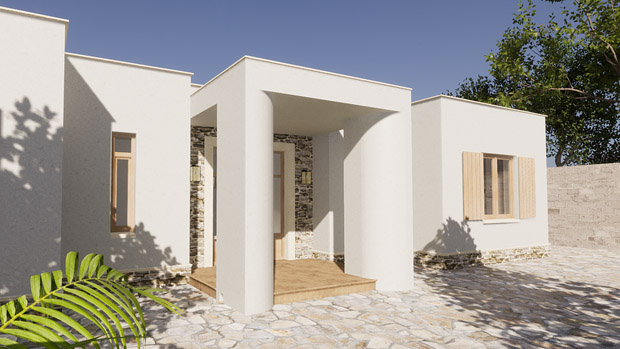 Индивидуальный эскизный проект одноэтажного дома в Азербайджане в городе Баку