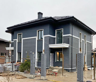 реализация дизайна фасадов дома 2