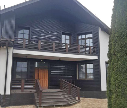 реализация дизайна фасадов дома 10