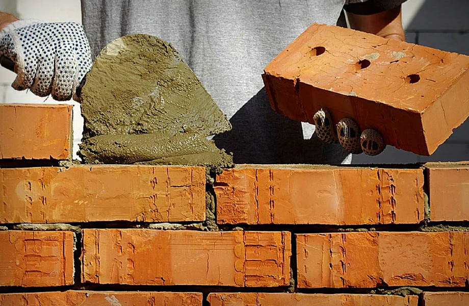 Фотография кладки кирпичной стены