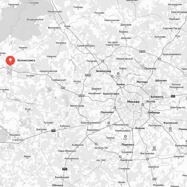 местоположение дома на карте Московской области