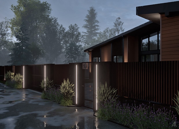 декоративное и функциональное освещение забора